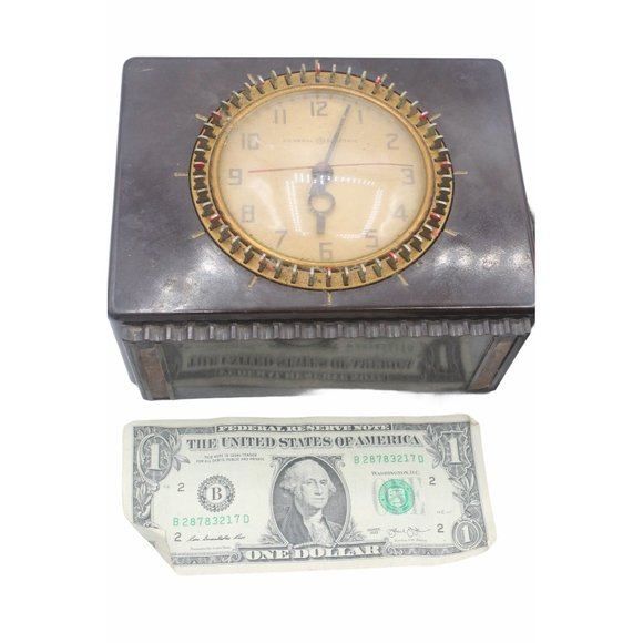 Vtg 1939 General Electric Household Timer & Clock Model 8H58 Tested Works - Picture 4 of 12